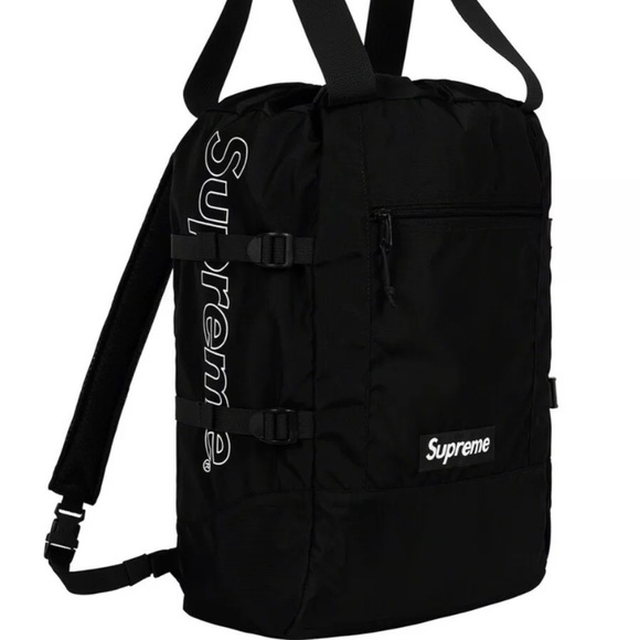 supreme tote backpack size